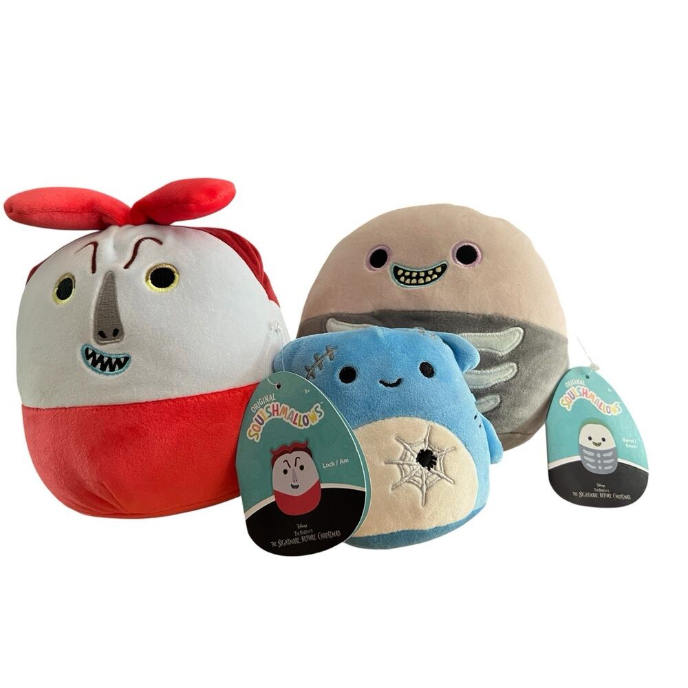 Set 2 Squishmallow Disney Nightmare Before Christmas NWT 6.5 Inch Also Sm Nitro